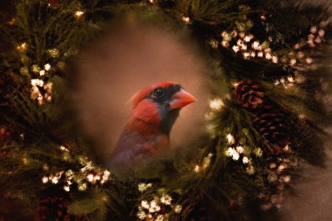 Framed Resting In The Wreath Print