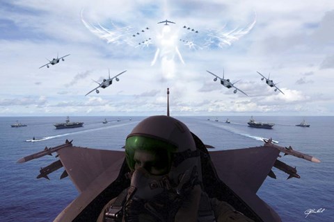 Framed Angels Overhead 1 Print