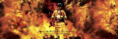 Framed Fireman&#39;s Noble Call Print