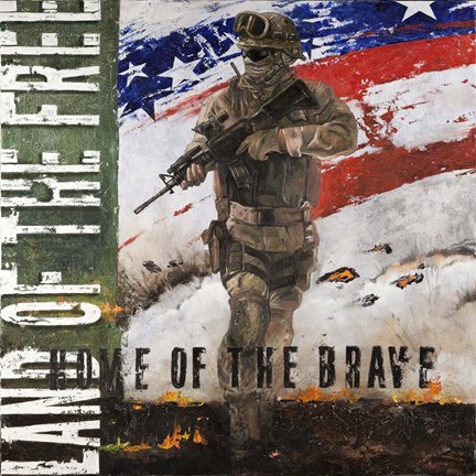 Framed Home of the Brave Print