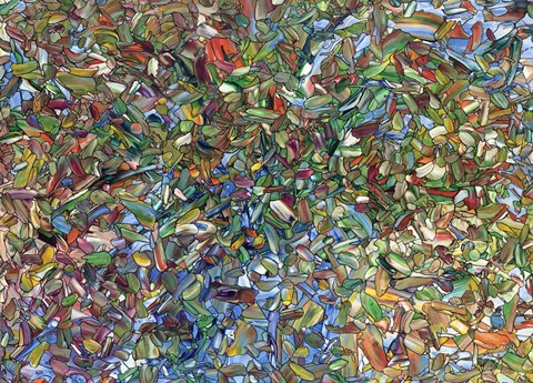 Framed Flowers in a Blue Vase Print