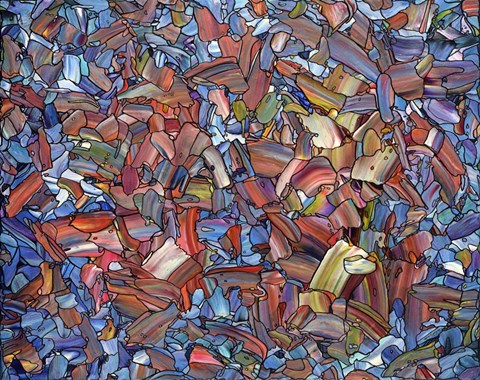 Framed Fragmented Rose Print