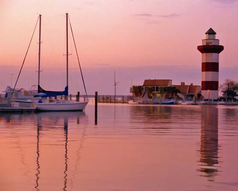 Framed Harbortown, SC Print