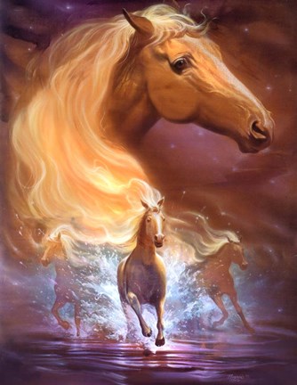 Framed Fantasy Horse Dreams Print