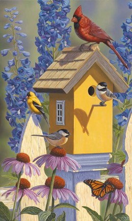 Framed Yellowbird House Print