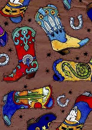 Framed Cowboy Boot Print