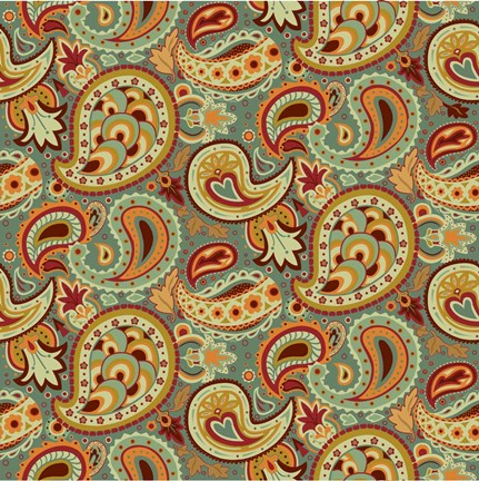 Framed Morocco Paisley Drop Print