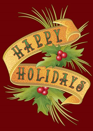 Framed Happy Holidays Print