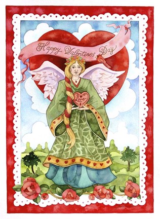 Framed Valentine Angel Print