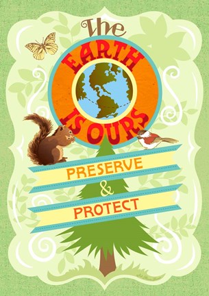 Framed Earth is Ours Print