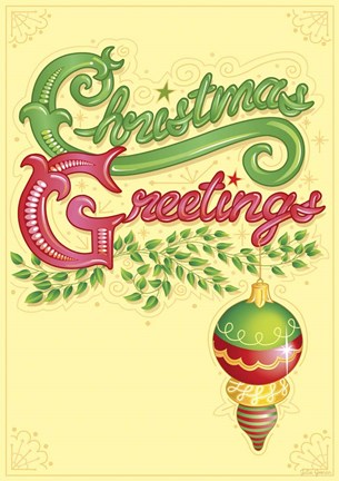 Framed Christmas Greetings Print