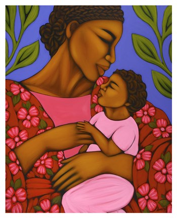 Framed African Mother and Baby Print