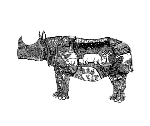 Framed Goodbye Rhino Print