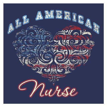 Framed All American Nurse Print