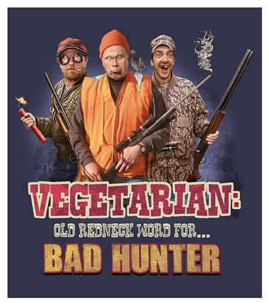 Framed Redneck Vegetarian Print