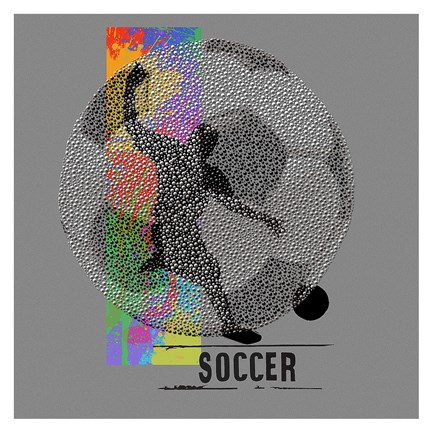 Framed Soccer - Player Print