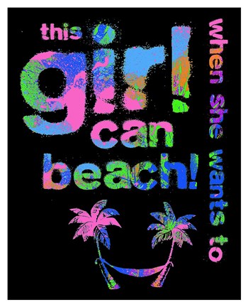Framed This Girls Can Beach Print
