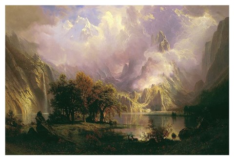 Framed Rocky Mountain Landscape Print