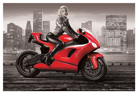 Framed Marilyn&#39;s Motorcycle Print