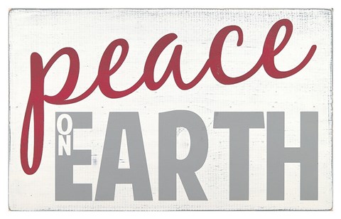 Framed Peace on Earth - Red Print