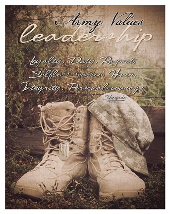 Framed Army Values Print