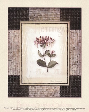 Framed Woven Garden I Print