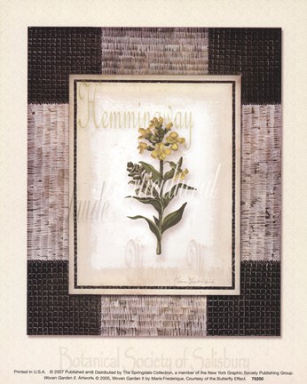 Framed Woven Garden II Print