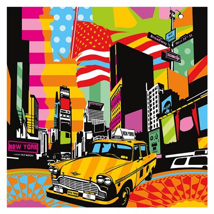 Framed New York Taxi II Print