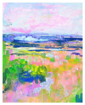 Framed Colourful Land II Print
