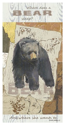 Framed Bear Sleep Print