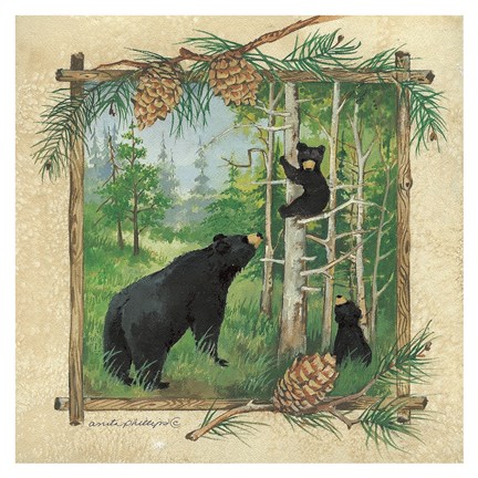 Framed Bears Family Print
