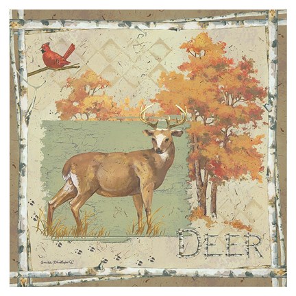 Framed Deer / Deer / Elk Print