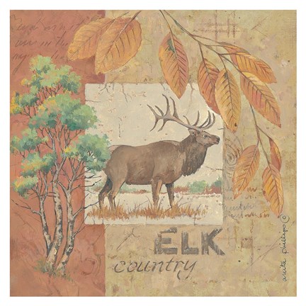 Framed Deer / Elk Country Print