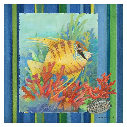 Framed Tropical Fish III Print