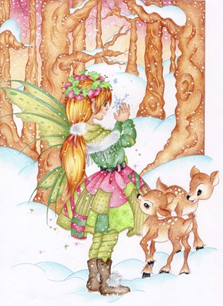 Framed Winter Friends Print