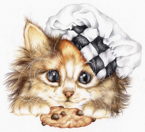 Framed Cookie Kitten Print