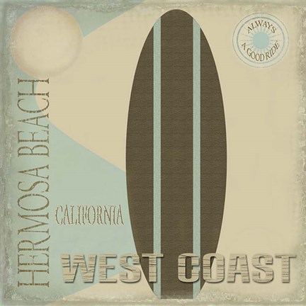 Framed Hermosa Beach L Print