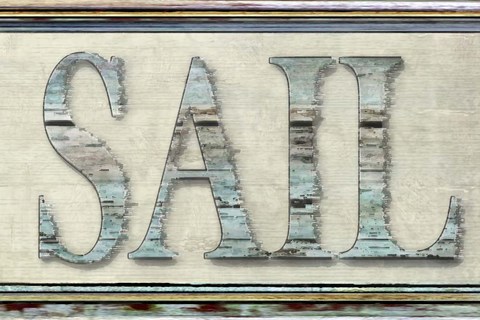 Framed Sail word Print