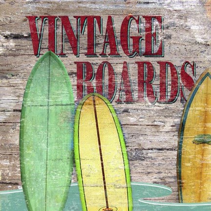 Framed Vintage Boards III Print