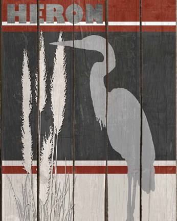 Framed Heron Print
