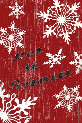 Framed Let It snow Print