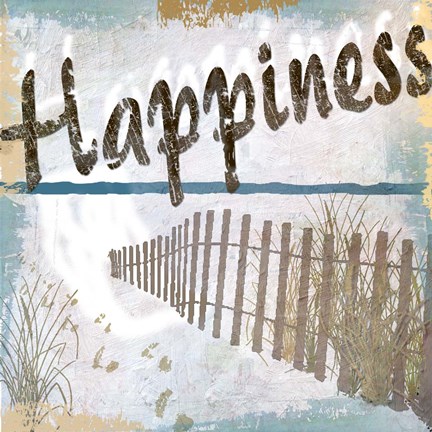 Framed Beach Happiness 2 Print