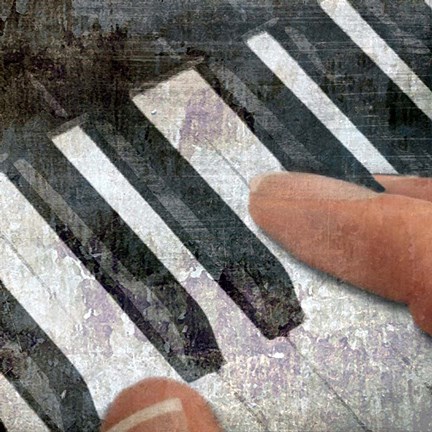 Framed Snipets Of Music 2 Print