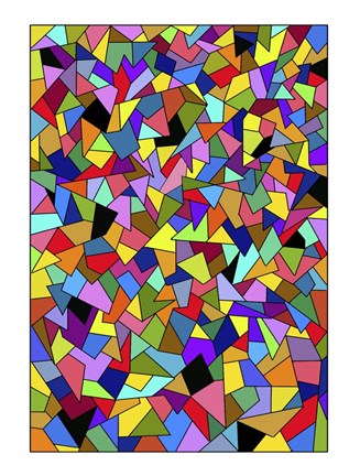 Framed Shards Colored Print