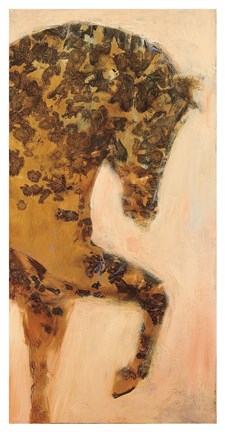 Framed Golden Horse Print