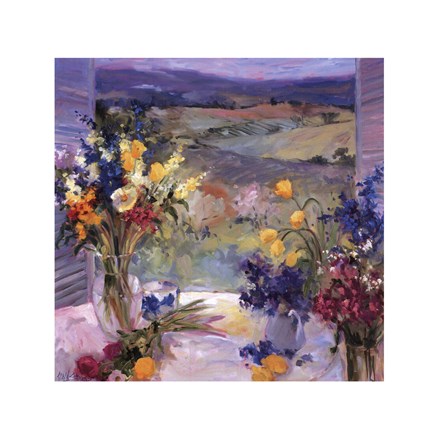 Framed Tuscany Floral Print