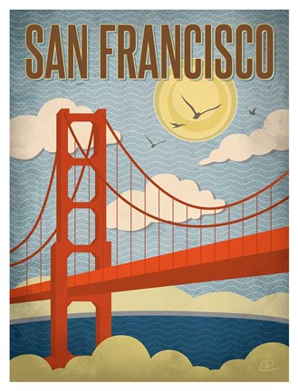 Framed San Francisco - Golden Gate Bridge Print