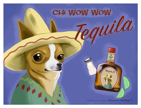 Framed Chi Wow Wow Tequila Print
