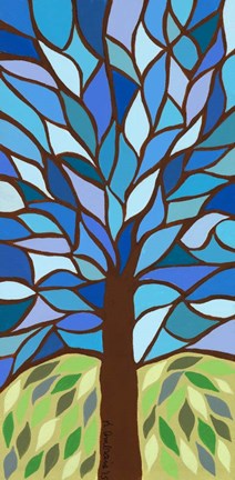 Framed Tree of Life - Blue Print