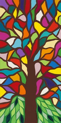 Framed Tree of Life - Rainbow II Print